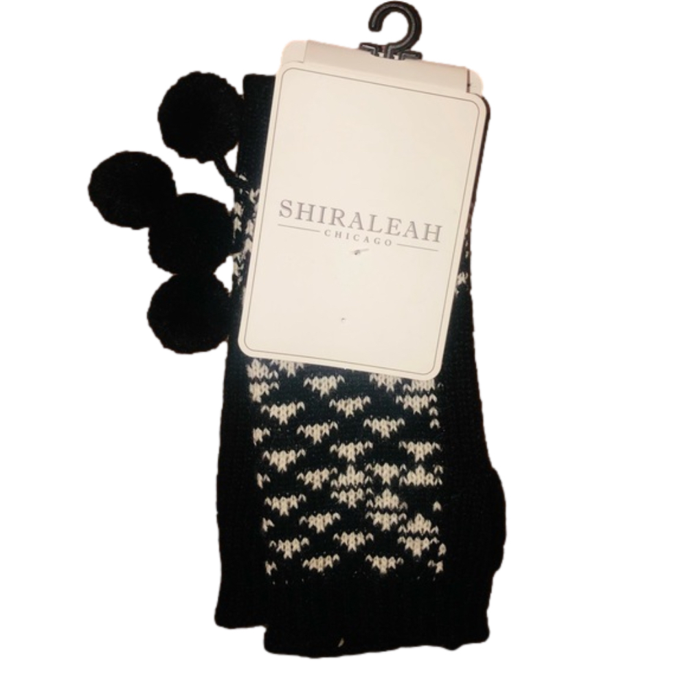 SHIRALEAH Black Fingerless Gloves